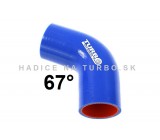 Silikónové koleno TurboWorks 67° 45mm, Modré, PRO