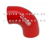 Silikónové koleno TurboWorks 90° 63mm, Červené
