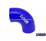 Silikónové koleno TurboWorks 90° 70mm, Modré