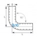 Silikónové redukčné koleno TurboWorks 90°, D/d: 57-76mm, Modré, PRO