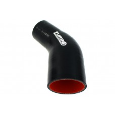 Silikónové redukčné koleno TurboWorks 45°, D/d: 57-76mm, Čierne, PRO
