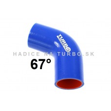 Silikónové koleno TurboWorks 67° 80mm, Modré, PRO