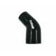 Silikónové redukčné koleno TurboWorks 45°, D/d: 45-51mm, Čierne