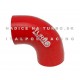 Silikónové koleno TurboWorks 90° 63mm, Červené