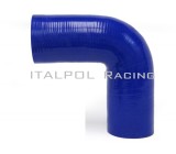 Silikónové koleno TurboWorks 90° 63mm, Modré, Dĺžka: 200 mm