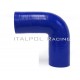 Silikónové koleno TurboWorks 90° 89mm, Modré, Dĺžka: 200 mm