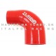 Silikónové redukčné koleno TurboWorks 90°, D/d: 51-63mm, Červené