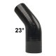 Silikónové redukčné koleno 23°, Priemery: 51-60mm, Čierne, Dĺžka: 150mm