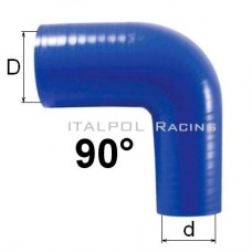 Silikónové redukčné koleno TurboWorks 90°, D/d: 57-63mm, Modré