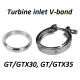 V-band spona PRO s prírubou na vstup do turbíny pre turbá GT30, GTX30, GT35, GTX35